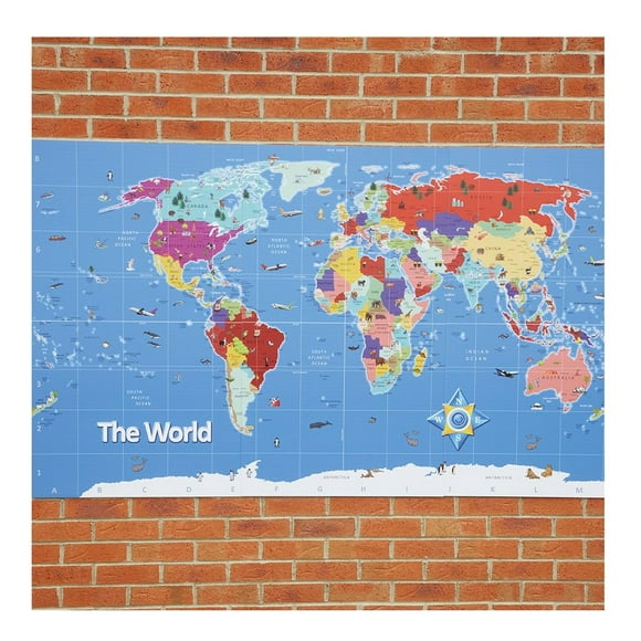TTS Indoor Small World Map for Educational Bee-Bot Floor Robot with 145 x 80cm Size TTS Indoor Small World Map for Educational Bee-Bot Floor Robot with 145 x 80cm Size